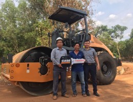 Nam Thanh construction company continues to invest in CASE soil compressors distributed by Tin Quang company, the main company of TiQE Cambodia Equipment Co.,ltd.